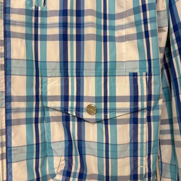 Lauren Ralph Lauren Active Womens Blue White Check Plaid Lined Jacket Size Small - Picture 7 of 12